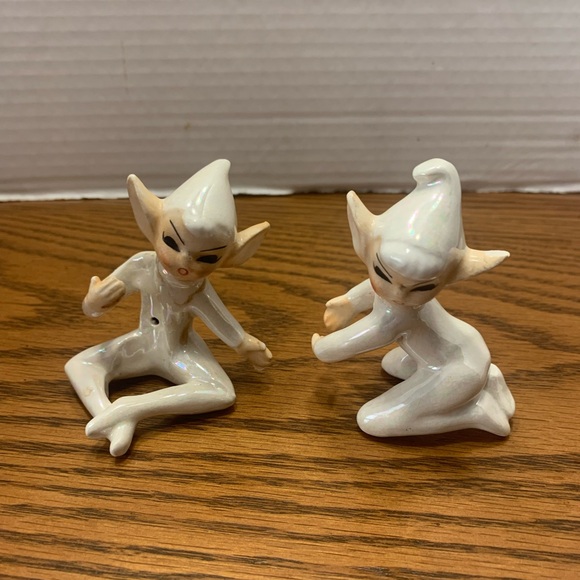 Holt Howard 1958 Collectible Holiday Elf Pixie Luster Candle Huggers - Picture 2 of 12